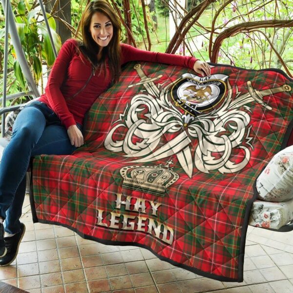 Hay Modern Clan Quilt, Scottish Tartan Hay Modern Clans Premium Quilt Legend Gold Royal Style - Image 5