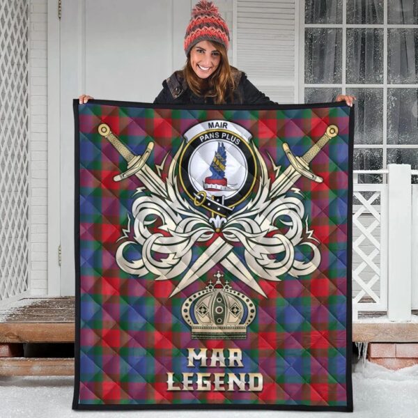 Mar Clan Quilt, Scottish Tartan Mar Clans Premium Quilt Legend Gold Royal Style