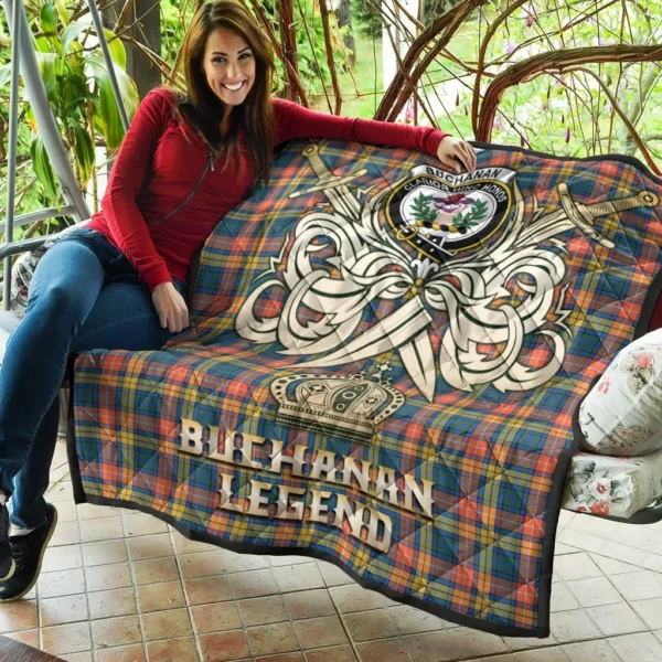 Buchanan Ancient Clan Quilt, Scottish Tartan Buchanan Ancient Clans Premium Quilt Legend Gold Royal Style - Image 5