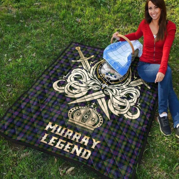 Murray of Atholl Modern Clan Quilt, Scottish Tartan Murray of Atholl Modern Clans Premium Quilt Legend Gold Royal Style - Image 4