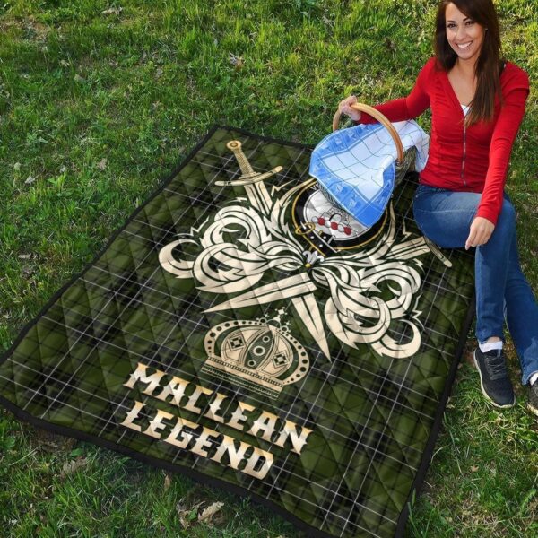 MacLean Hunting Clan Quilt, Scottish Tartan MacLean Hunting Clans Premium Quilt Legend Gold Royal Style - Image 4