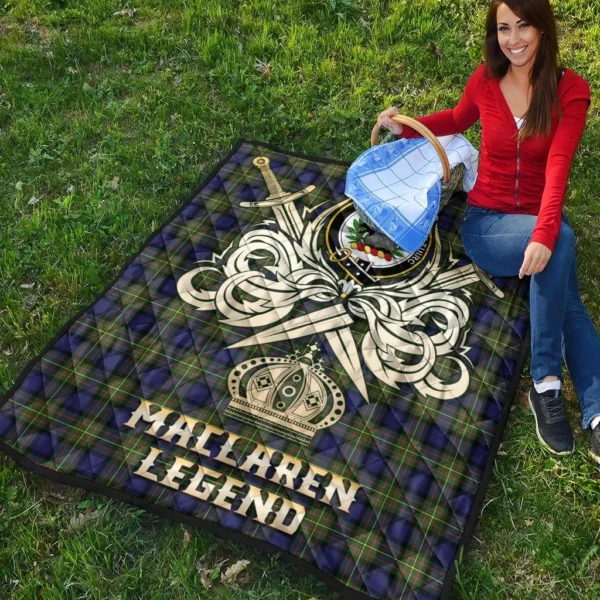 MacLaren Modern Clan Quilt, Scottish Tartan MacLaren Modern Clans Premium Quilt Legend Gold Royal Style - Image 4