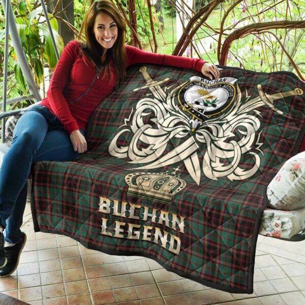 Buchan Ancient Clan Quilt, Scottish Tartan Buchan Ancient Clans Premium Quilt Legend Gold Royal Style - Image 5