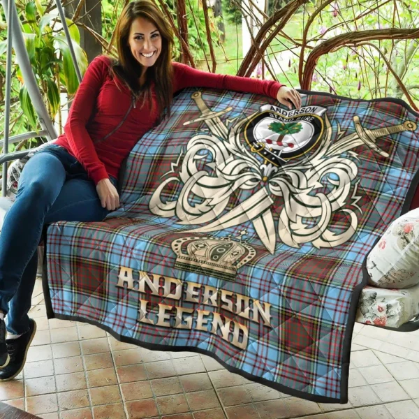 Anderson Ancient Clan Quilt, Scottish Tartan Anderson Ancient Clans Premium Quilt Legend Gold Royal Style - Image 5