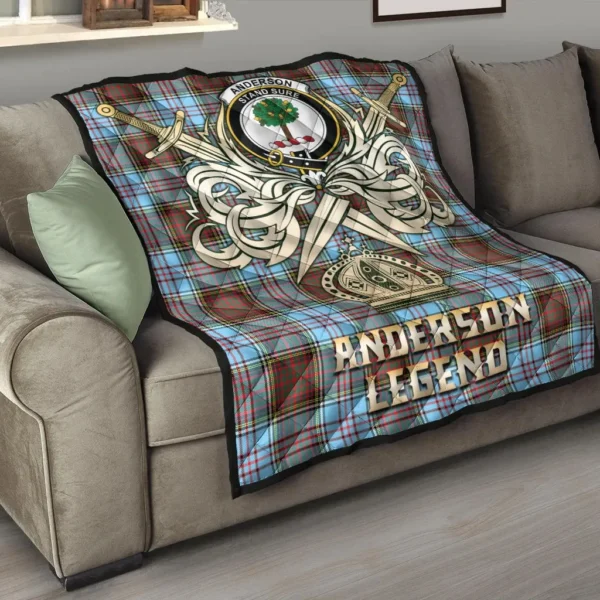 Anderson Ancient Clan Quilt, Scottish Tartan Anderson Ancient Clans Premium Quilt Legend Gold Royal Style - Image 6