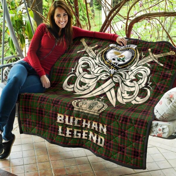 Buchan Modern Clan Quilt, Scottish Tartan Buchan Modern Clans Premium Quilt Legend Gold Royal Style - Image 5