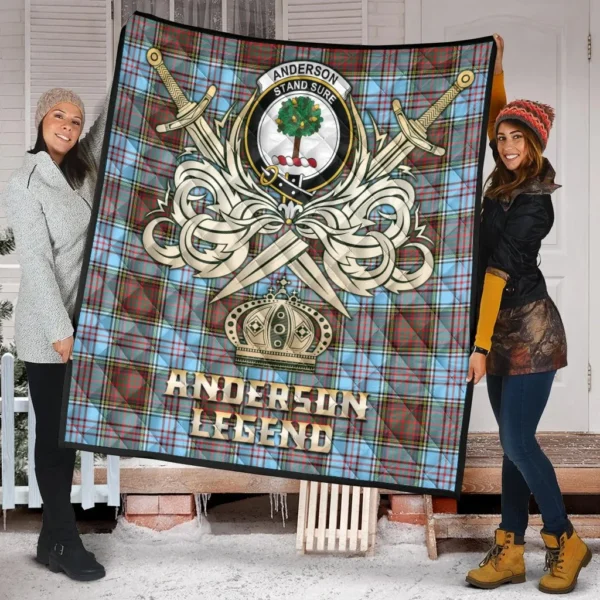 Anderson Ancient Clan Quilt, Scottish Tartan Anderson Ancient Clans Premium Quilt Legend Gold Royal Style - Image 2