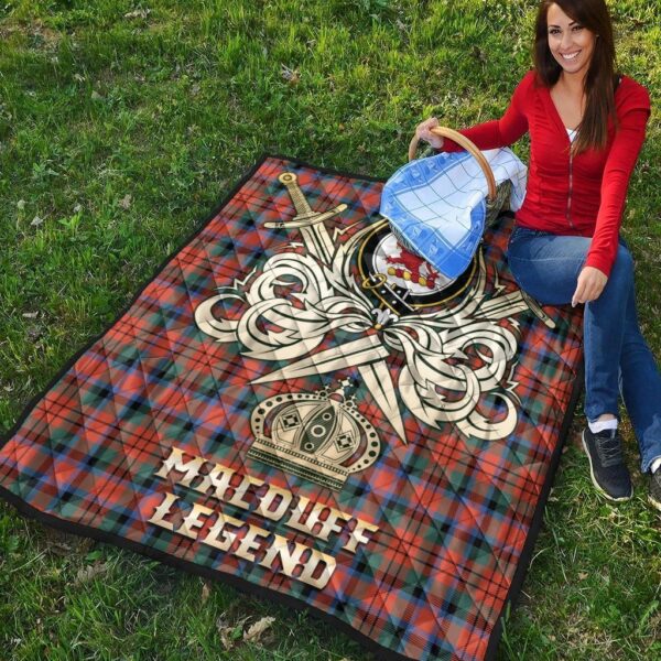 MacDuff Ancient Clan Quilt, Scottish Tartan MacDuff Ancient Clans Premium Quilt Legend Gold Royal Style - Image 4