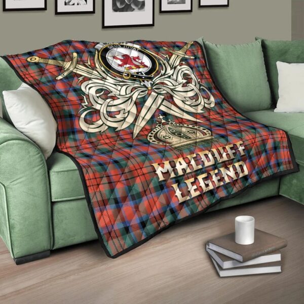 MacDuff Ancient Clan Quilt, Scottish Tartan MacDuff Ancient Clans Premium Quilt Legend Gold Royal Style - Image 3