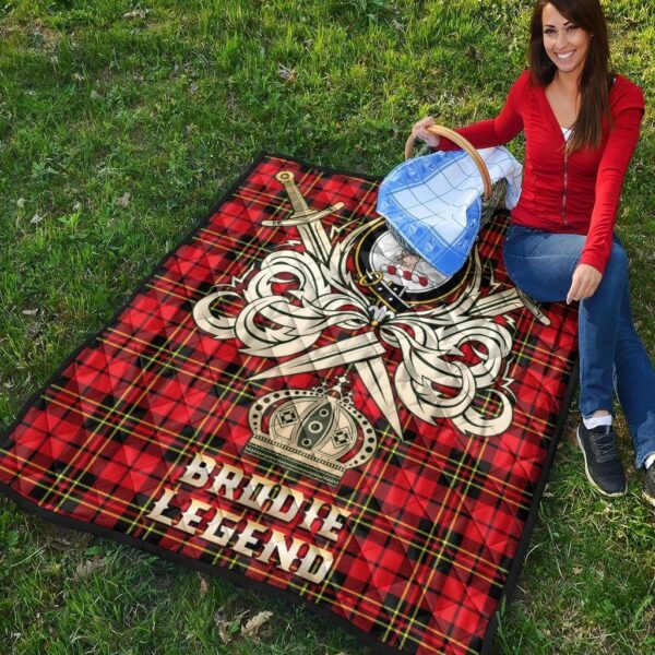 Brodie Modern Clan Quilt, Scottish Tartan Brodie Modern Clans Premium Quilt Legend Gold Royal Style - Image 4