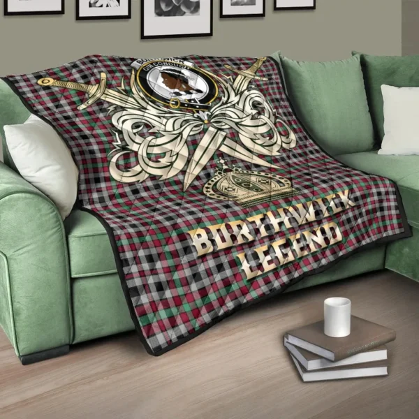 Borthwick Ancient Clan Quilt, Scottish Tartan Borthwick Ancient Clans Premium Quilt Legend Gold Royal Style - Image 3