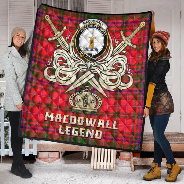 MacDowall Clan Quilt, Scottish Tartan MacDowall Clans Premium Quilt Legend Gold Royal Style - Image 2