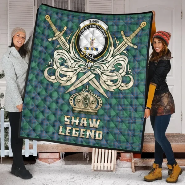 Shaw Ancient Clan Quilt, Scottish Tartan Shaw Ancient Clans Premium Quilt Legend Gold Royal Style - Image 2