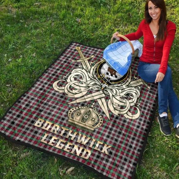 Borthwick Ancient Clan Quilt, Scottish Tartan Borthwick Ancient Clans Premium Quilt Legend Gold Royal Style - Image 4