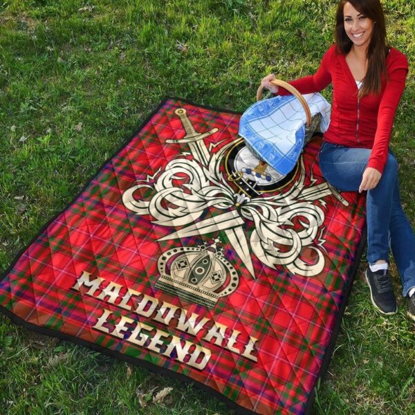 MacDowall Clan Quilt, Scottish Tartan MacDowall Clans Premium Quilt Legend Gold Royal Style - Image 4