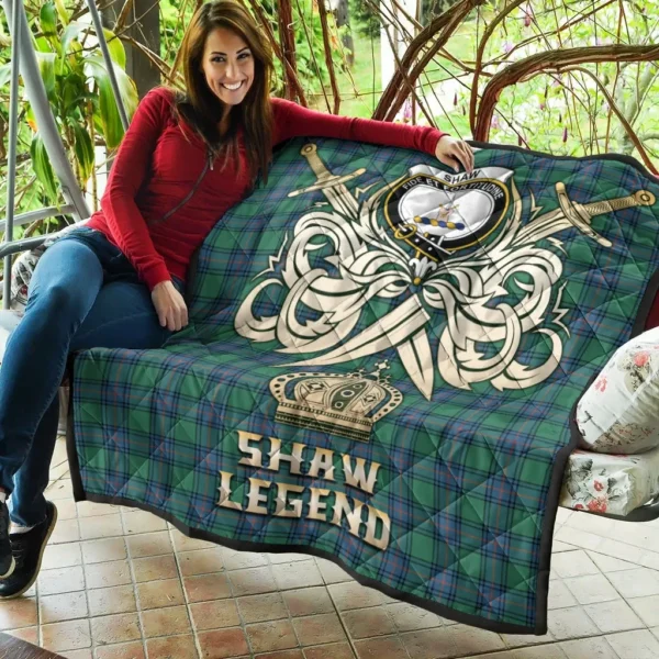 Shaw Ancient Clan Quilt, Scottish Tartan Shaw Ancient Clans Premium Quilt Legend Gold Royal Style - Image 5