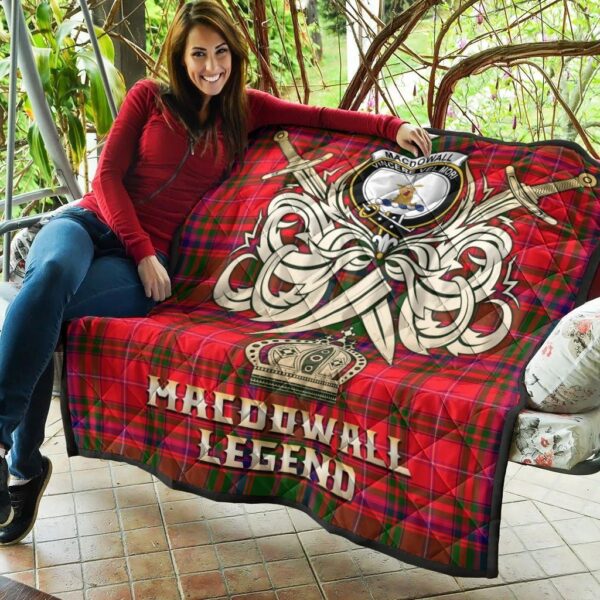 MacDowall Clan Quilt, Scottish Tartan MacDowall Clans Premium Quilt Legend Gold Royal Style - Image 5