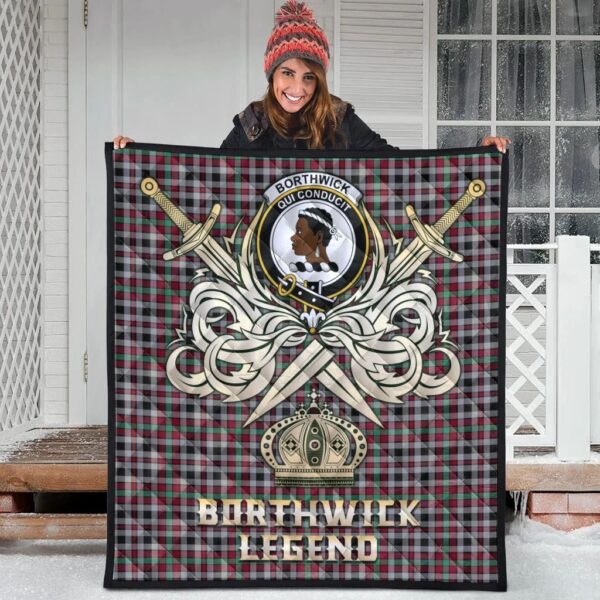 Borthwick Ancient Clan Quilt, Scottish Tartan Borthwick Ancient Clans Premium Quilt Legend Gold Royal Style