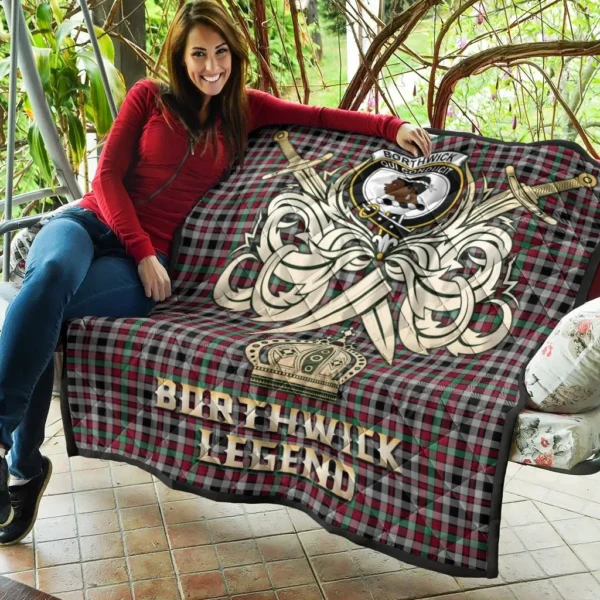 Borthwick Ancient Clan Quilt, Scottish Tartan Borthwick Ancient Clans Premium Quilt Legend Gold Royal Style - Image 5