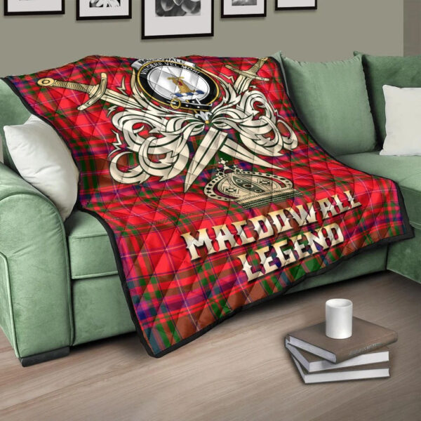 MacDowall Clan Quilt, Scottish Tartan MacDowall Clans Premium Quilt Legend Gold Royal Style - Image 3