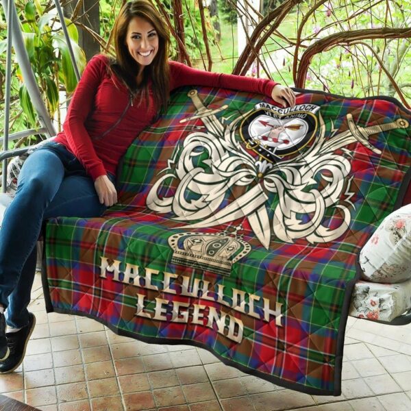 MacCulloch Clan Quilt, Scottish Tartan MacCulloch Clans Premium Quilt Legend Gold Royal Style - Image 5