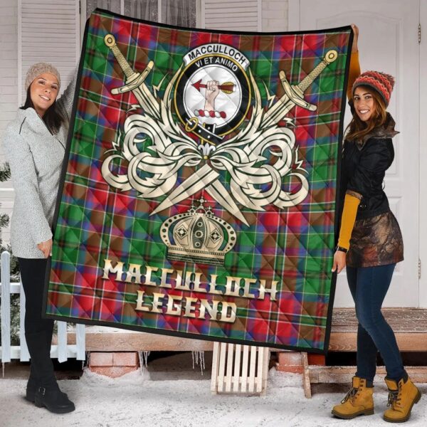 MacCulloch Clan Quilt, Scottish Tartan MacCulloch Clans Premium Quilt Legend Gold Royal Style - Image 2