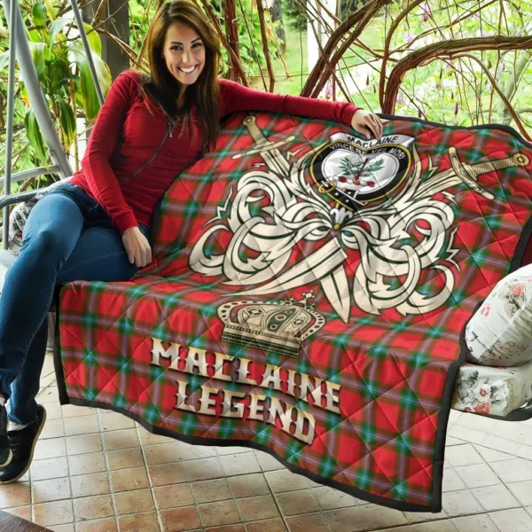 MacLaine of Loch Buie Clan Quilt, Scottish Tartan MacLaine of Loch Buie Clans Premium Quilt Legend Gold Royal Style - Image 5