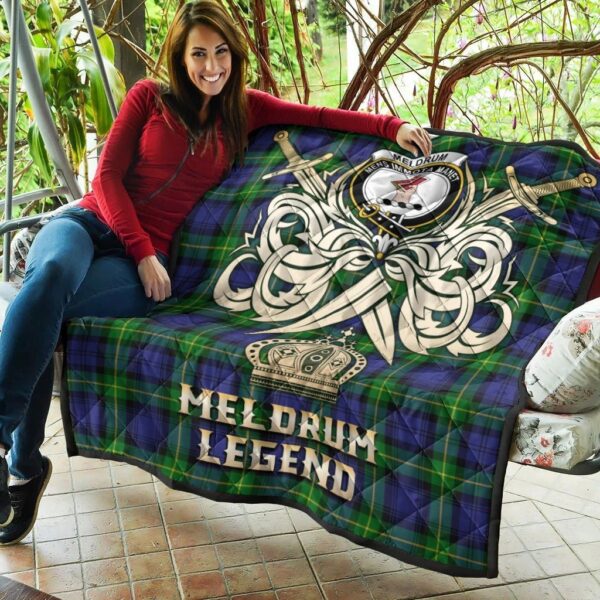 Meldrum Clan Quilt, Scottish Tartan Meldrum Clans Premium Quilt Legend Gold Royal Style - Image 5