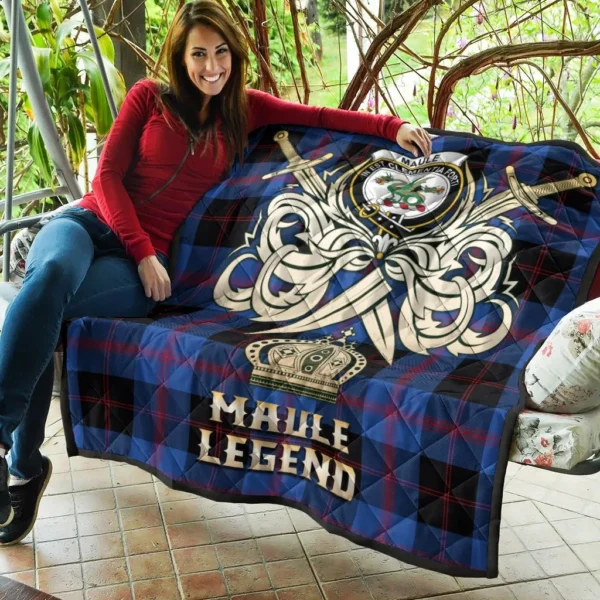 Maule Clan Quilt, Scottish Tartan Maule Clans Premium Quilt Legend Gold Royal Style - Image 5