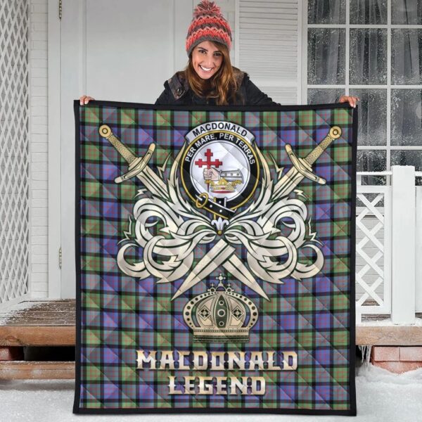 MacDonald Ancient Clan Quilt, Scottish Tartan MacDonald Ancient Clans Premium Quilt Legend Gold Royal Style