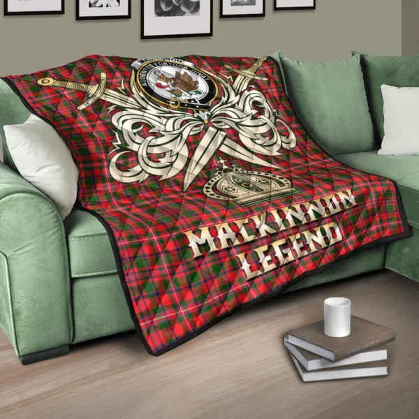 MacKinnon Modern Clan Quilt, Scottish Tartan MacKinnon Modern Clans Premium Quilt Legend Gold Royal Style - Image 3