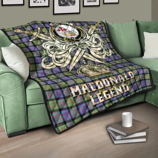 MacDonald Ancient Clan Quilt, Scottish Tartan MacDonald Ancient Clans Premium Quilt Legend Gold Royal Style - Image 3