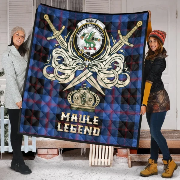 Maule Clan Quilt, Scottish Tartan Maule Clans Premium Quilt Legend Gold Royal Style - Image 2