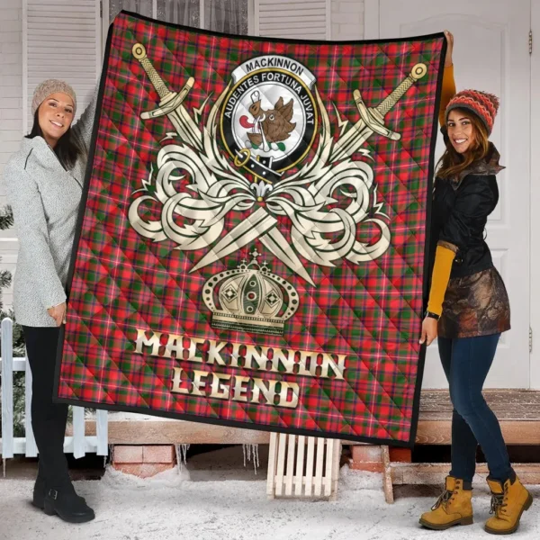 MacKinnon Modern Clan Quilt, Scottish Tartan MacKinnon Modern Clans Premium Quilt Legend Gold Royal Style - Image 2