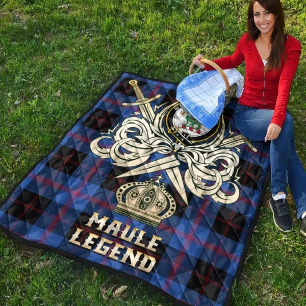 Maule Clan Quilt, Scottish Tartan Maule Clans Premium Quilt Legend Gold Royal Style - Image 4