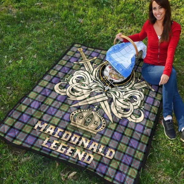 MacDonald Ancient Clan Quilt, Scottish Tartan MacDonald Ancient Clans Premium Quilt Legend Gold Royal Style - Image 4