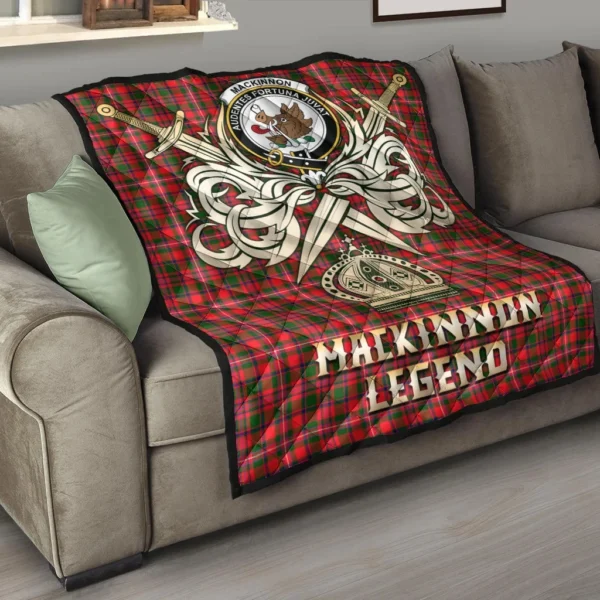 MacKinnon Modern Clan Quilt, Scottish Tartan MacKinnon Modern Clans Premium Quilt Legend Gold Royal Style - Image 6