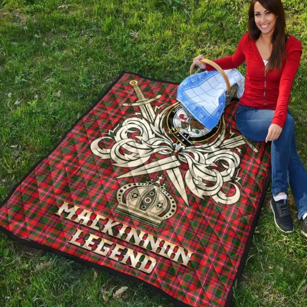 MacKinnon Modern Clan Quilt, Scottish Tartan MacKinnon Modern Clans Premium Quilt Legend Gold Royal Style - Image 4