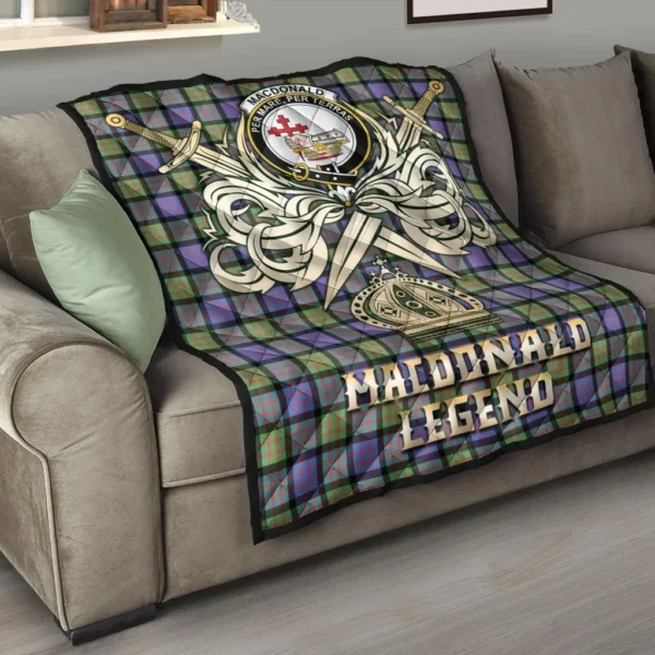 MacDonald Ancient Clan Quilt, Scottish Tartan MacDonald Ancient Clans Premium Quilt Legend Gold Royal Style - Image 6