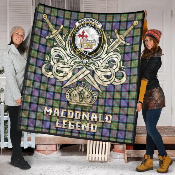 MacDonald Ancient Clan Quilt, Scottish Tartan MacDonald Ancient Clans Premium Quilt Legend Gold Royal Style - Image 2