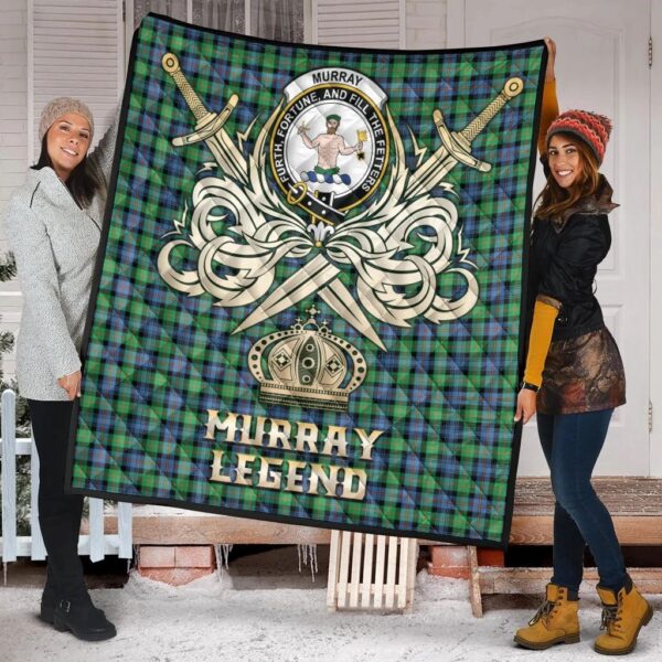 Murray of Atholl Ancient Clan Quilt, Scottish Tartan Murray of Atholl Ancient Clans Premium Quilt Legend Gold Royal Style - Image 2