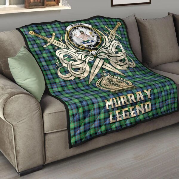 Murray of Atholl Ancient Clan Quilt, Scottish Tartan Murray of Atholl Ancient Clans Premium Quilt Legend Gold Royal Style - Image 6