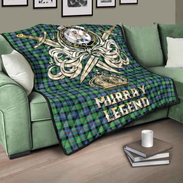 Murray of Atholl Ancient Clan Quilt, Scottish Tartan Murray of Atholl Ancient Clans Premium Quilt Legend Gold Royal Style - Image 3