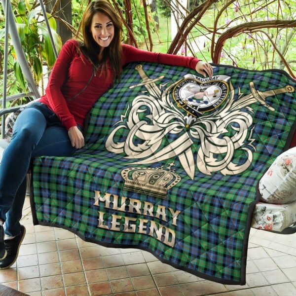 Murray of Atholl Ancient Clan Quilt, Scottish Tartan Murray of Atholl Ancient Clans Premium Quilt Legend Gold Royal Style - Image 5