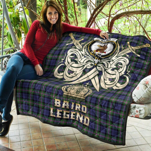 Baird Modern Clan Quilt, Scottish Tartan Baird Modern Clans Premium Quilt Legend Gold Royal Style - Image 5