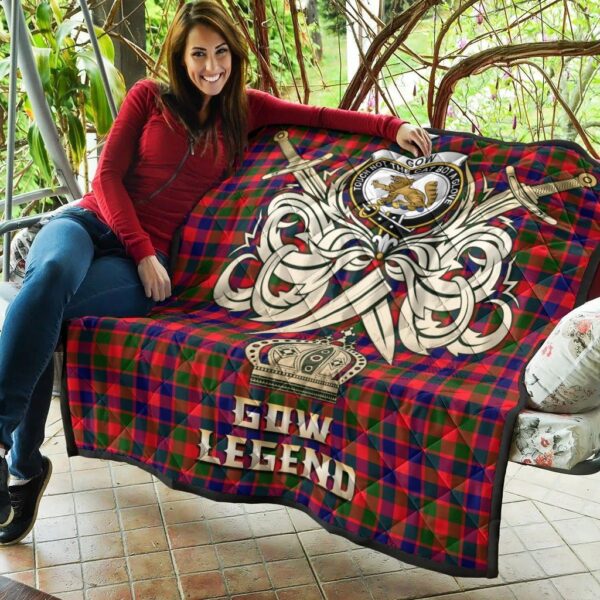 Gow Modern Clan Quilt, Scottish Tartan Gow Modern Clans Premium Quilt Legend Gold Royal Style - Image 5