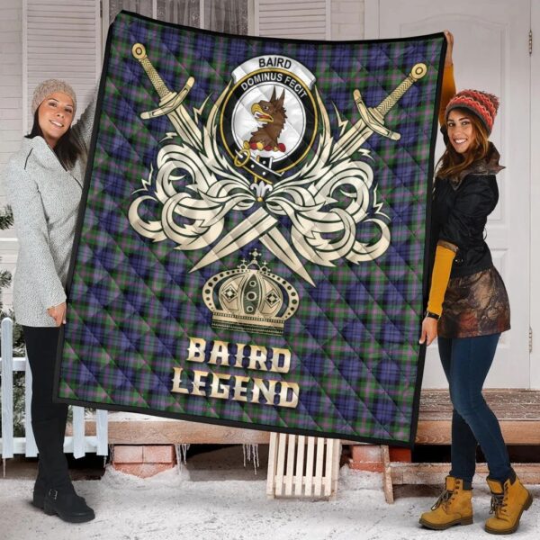 Baird Modern Clan Quilt, Scottish Tartan Baird Modern Clans Premium Quilt Legend Gold Royal Style - Image 2