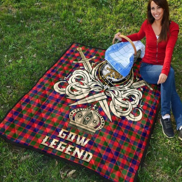 Gow Modern Clan Quilt, Scottish Tartan Gow Modern Clans Premium Quilt Legend Gold Royal Style - Image 4