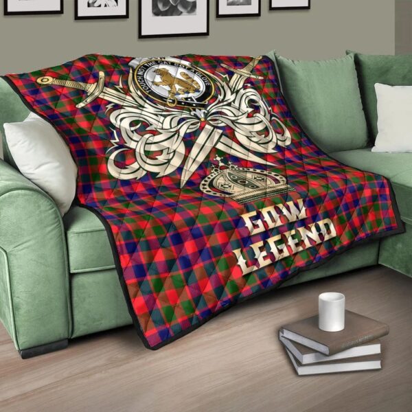 Gow Modern Clan Quilt, Scottish Tartan Gow Modern Clans Premium Quilt Legend Gold Royal Style - Image 3