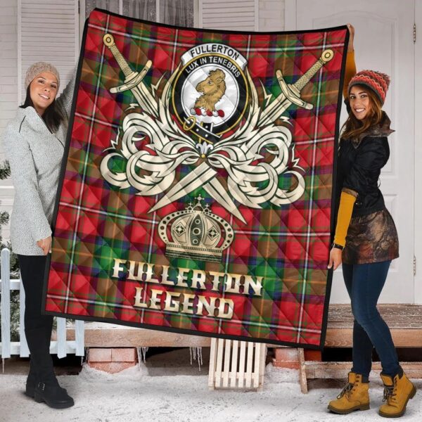 Fullerton Clan Quilt, Scottish Tartan Fullerton Clans Premium Quilt Legend Gold Royal Style - Image 2